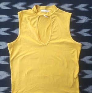 GAZE mustard yellow tank